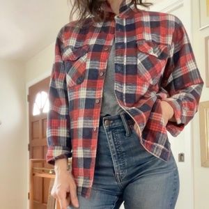 vintage plaid button shirt/ jacket